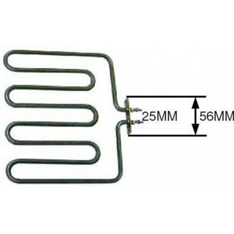 RESISTENCIA SALAMANDRA 2000W 400V 230X256MM CONECTADOR M4 - TIQ1652