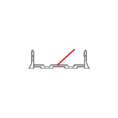 PERFIL U EN FORMA DE ZOCALO 60X45X3000MM - SEQ667