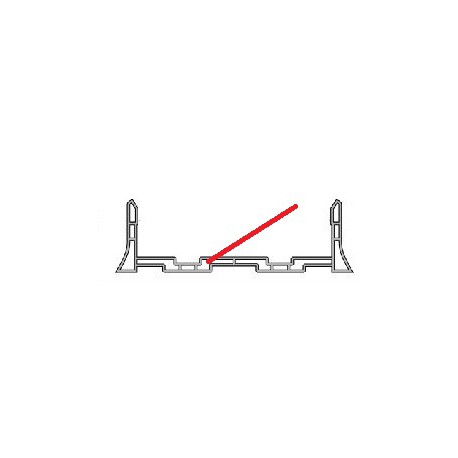 PERFIL U EN FORMA DE ZOCALO 80X45X3000MM - SEQ668