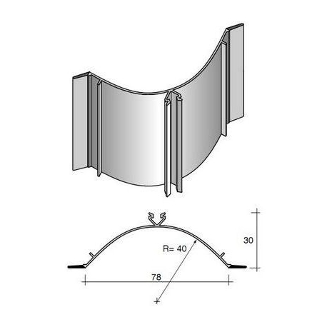 ANGLE ARRONDI GM EN PVC L4M - SEQ45