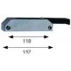 CLOSURE RIGHT/LEFT WITHOUT LOCK L:138MM L:28MM BETWEEN AXIS - TIQ4898