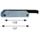 CLOSURE RIGHT/LEFT WITHOUT LOCK L:138MM L:28MM BETWEEN AXIS - TIQ4898