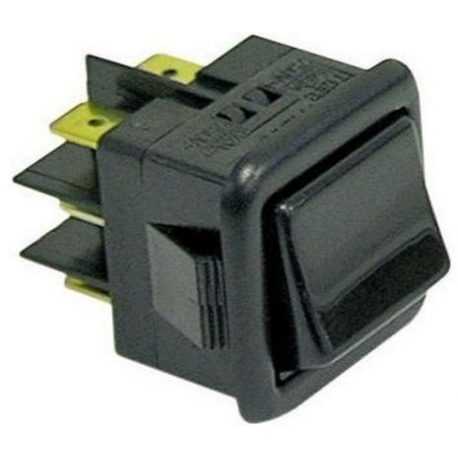 INTERRUPTOR 2 POLOS 27.8X25MM 250V 16A NEGRO - RQ47