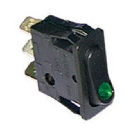 INTERRUPTOR NEGRO DE INDICADOR 16A VERDE 30X11MM - TIQ62342