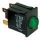 PULSADOR LUZ VERDE 30X22MM 2 POLOS 16A 250V