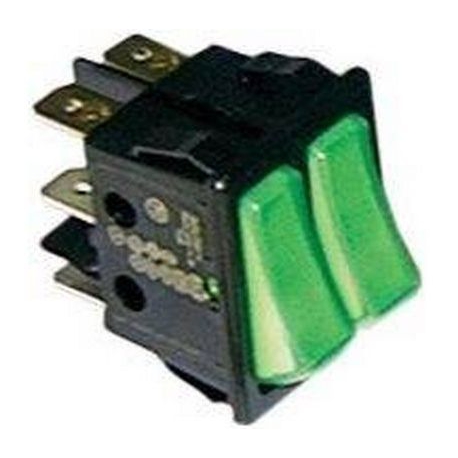 INTERRUPTOR DE BASCULA 2EVENTOS 1 POLOS VERDE - TIQ8712