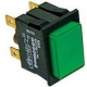 PULSANTE 30X22MM 2 POLI LUMINOSI 250V 16A VERDE - TIQ8737