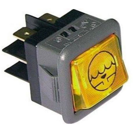 YELLOW SWITCHTOG. 16A250V26.5X25.6MM 85Â° - TIQ8817