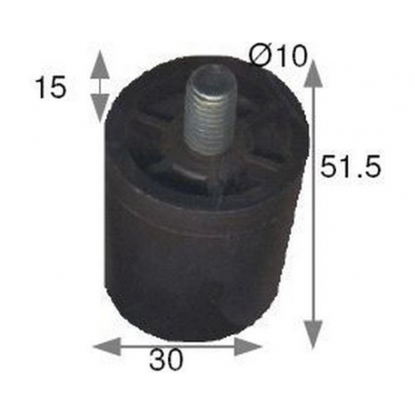 PIEDE DELLA MACCHINA 10 MM GOMMA - SQ468