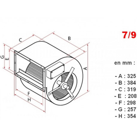 MOTORE DI CAPPA 2M 7/9-4P ORIGINALE ALVENE - NYQ76