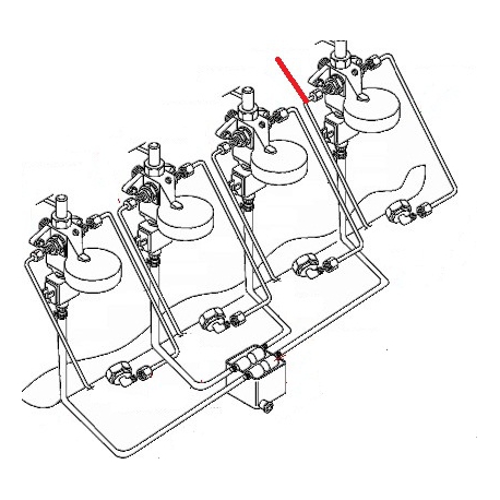 TUBO 1Â° GRUPPO/FLUSSOMETRO 105 - FZQ7526