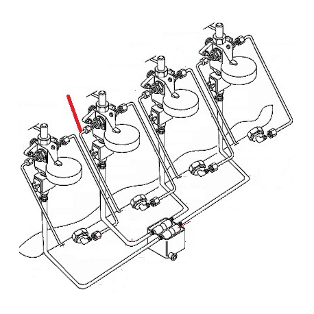 TUBO 3Â° GRUPPO /FLUSSOMETRO 105 - FZQ7528
