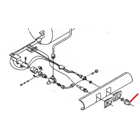 POIGNEE ROBINET GAZ NOIRE ORIGINE SAN MARCO - FZQ7763