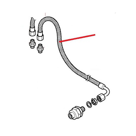 FLEXIBLE COUDE 1/4 F/F ORIGINE CARIMALI - PNQ209