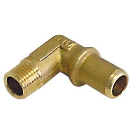EMBOUT LAITON POUR TUYAU 12MM COUDE 1/4 - TIQ69335