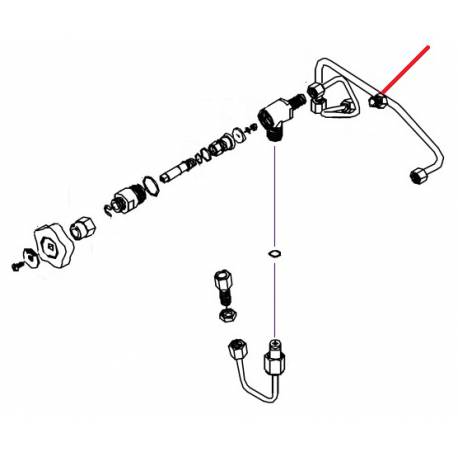 TUBE ROBINET VAPEUR DROIT ORIGINE BEZZERA - ERQ6665