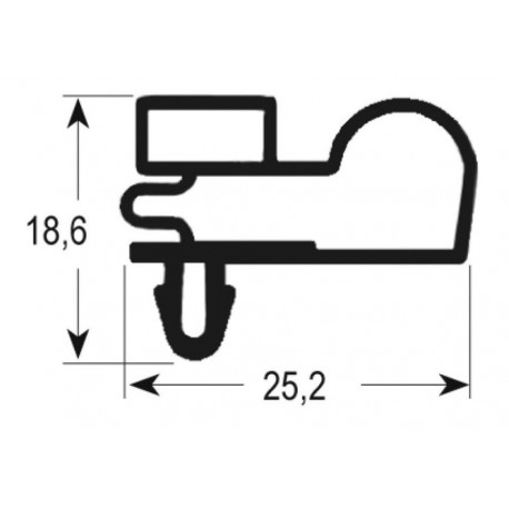 DICHTUNG MAGNETIC MIT SENKER L:625MM L:525MM - TIQ10735