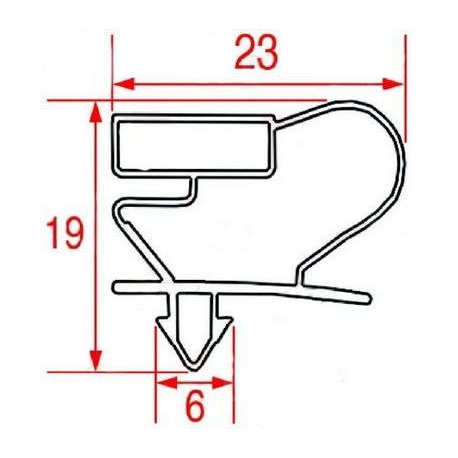 GUARNIZIONE DI PORTA 1618X668MM ORIGINALE - TIQ10778