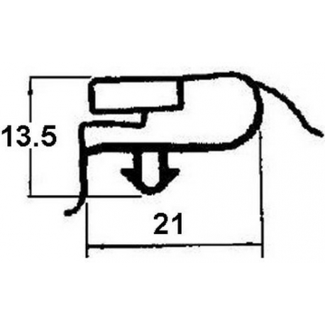 JOINT DE PORTE 1531X682MM GRIS - TIQ10785