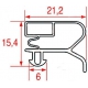 GUARNIZIONE MAGNETICO EVERLASTING/FRIGOPO 423X295MM GRI ORIG