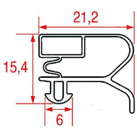 GUARNIZIONE MAGNETICA 621X498MM GRIGIO - TIQ10783