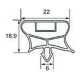 JOINT MAGNETIQUE 628X402MM GRI - TIQ10792