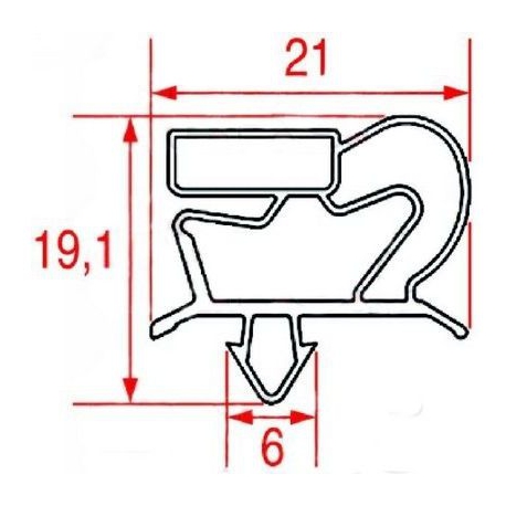 GASKET MAGNETIC WITH ENCASTER FOR DOOR TAR PA - TIQ10793
