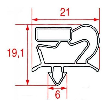 GUARNIZIONE MAGNETICA 405X402MM GRIGIO PER CASSETTO 2/3 - TIQ10705