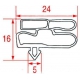 JOINT MAGNETIQUE MONDIAL ELITE 1705X580MM BLANC