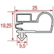 GASKET MAGNETIC GARLAND 1566X668MM GREY PNX60 PX60 PDVX60