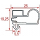 JUNTA MAGNETICO GARLAND 1566X668MM GRIS PNX60 PX60 PDVX60