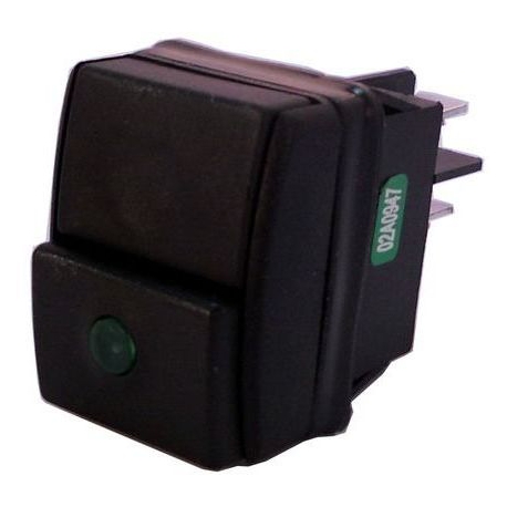 GREEN KEY SWITCH 16A 250V 30X22 125Â° LED - TIQ8857