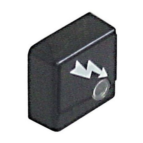 BUTTON PUSH BUTTON 23X23MM WITH ECLAIR BLACK - TIQ61256