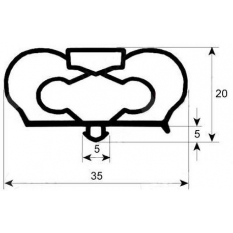 GASKET OF DOOR WITH CLIPSER FOR MOD JUSQU`A - SEQ931