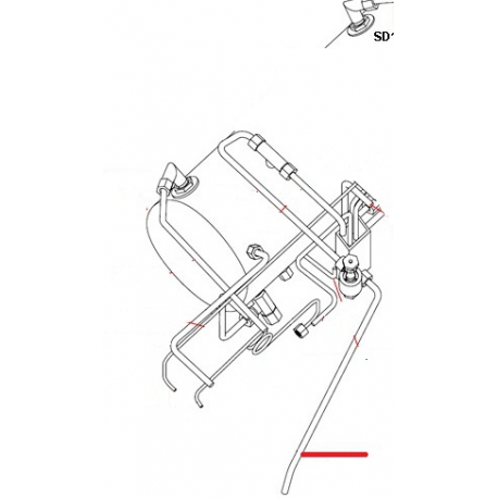 TUBE VIDANGE DECHARGE 3GR ORIGINE SIMONELLI - FQ6455