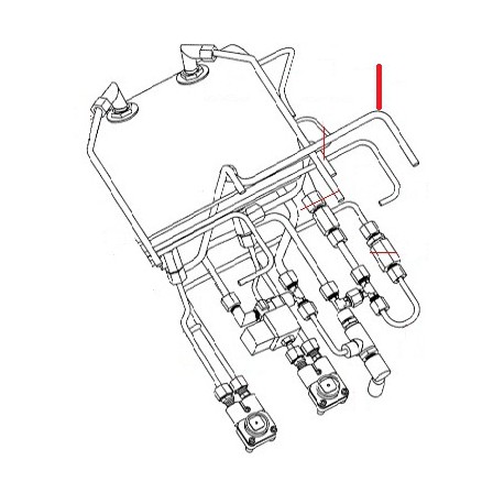 TUBE ROBINET VAPEUR DROIT 3GR ORIGINE SIMONELLI - FQ6458