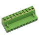 CONNECTOR GREEN 10 POLES D.5MM LOT OF 5 - IQ0684