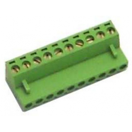 CONNECTOR GREEN 10 POLES D.5MM LOT OF 5 - IQ0684