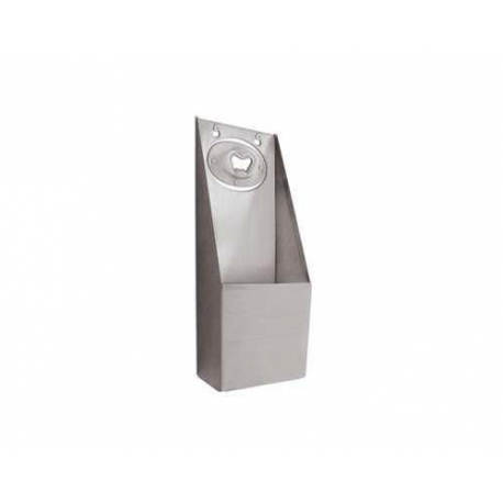 BOTTLE OPENER WITH COLLECTOR BOX S/S H:30CM - RRI967