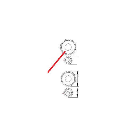 PIGNON MOTOREDUCTEUR Z16 ORIGINE CIMBALI - PQ6682