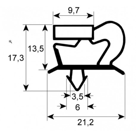 JOINT MAGNETIQUE GRIS 595X465M - SEQ933