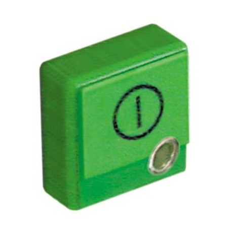 BOTTONE PULSANTE M/A 23X23MM VERDE - TIQ62496