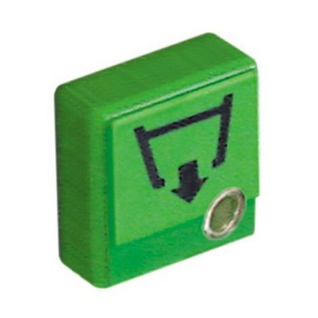 PULSADOR 23X23MM PARA BOMBAS VACIADO VERDE ORIGEN - TIQ62499