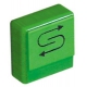 BOTTONE PULSANTE RIGENERAZIONE 23X23MM VERDE - TIQ62490
