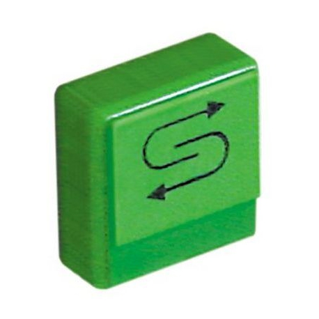 BOTON PULSADOR REGENERACION 23X23MM VERDE - TIQ62490