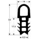 GUARNIZIONE DI PORTA CONVOTHERM 625X725MM NERO OD/HUD 10.10