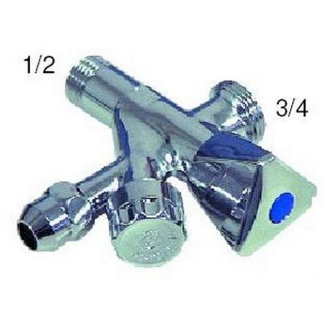 DOPPEL ROBINETS D`ANGLE INPUT 1/2 DRAIN 3/8/10MM - TIQ2406