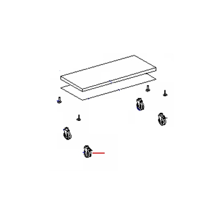 ROULETTE AVEC FREIN HVC60/120 ORIGINE ROLLERGRILL - EYQ8178