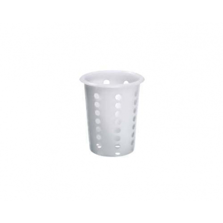 CUTLERY CYLINDER WHITE PLASTIC Ã˜ 115 MM HEIGHT 145 MM - EEV845