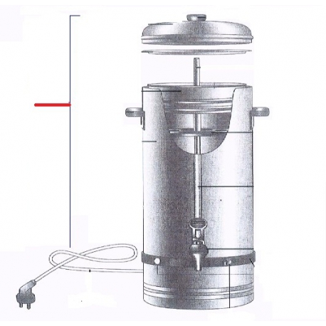 CAFETIERE INOX 15 LITRES ORIGINE TELLIER - GRQ6084